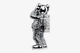Дизайнерская игровая фигура Кавс Kaws Holiday Space Figure silver 30cм - изображение 3