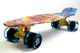 Скейтборд Пенни борд Penny Board 22" ACID Разноцветный Светящиеся колеса - изображение 6