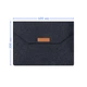Повстяна обкладинка AIRON Premium для ноутбука 15,6" - Dark Gray - зображення 4