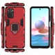 Чехол Fiji Ring для Xiaomi Redmi Note 10 / Note 10S бронированный бампер с кольцом красный - изображение 3