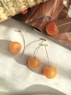 Серьги вишенки желтые - изображение 2