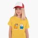 Дитяча футболка Амонг Ас Час Пригод Фінн і Джейк пес (Among Us Adventure Time Finn & Jake the dog) (25186-2414) 146-152 см Бавовна Жовтий - зображення 2