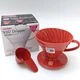 Пуровер Воронка HARIO V60 02 для заваривания кофе на 1-4 чашки керамический красный (VDC-02R) - изображение 3