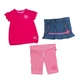 Комплект: Туника, юбка, леггинцы Losan Mc baby girls (018802404/142) Малиновый M3-62 см - изображение 1