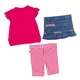 Комплект: Туника, юбка, леггинцы Losan Mc baby girls (018802404/142) Малиновый M3-62 см - изображение 2