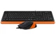 Комплект (клавиатура, мышь) A4Tech F1010 Black/Orange - изображение 3