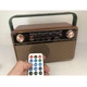 Радиоприемник Kemai Retro MD-505BT аккумуляторный с пультом Bluetooth Светлое дерево - изображение 4