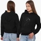 Худи женский Контурный минимализм (Contour minimalism) Черный (8921-1788) XXL - изображение 4
