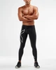 Мужские компрессионные тайтсы 2XU, Compression Tights, XL, черный/серебристый логотип - изображение 1