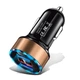 Автомобільний зарядний пристрій швидка зарядка Uslion US0116 Quick Charge3.0 2 USB порту Black-Gold - зображення 2