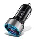 Автомобильное зарядное устройство быстрая зарядка Uslion US0116 Quick Charge3.0 2 USB порта Black-Silver - изображение 3