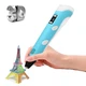 3D ручка 3D PEN-2 MyRiwell ORIGINAL с LCD дисплеем для 3Д рисования ребенку Голубая (с пластиком в комплекте) - изображение 7