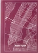 Книга канцелярская Axent Maps New York А4 в твердой обложке 96 листов в клетку Розово-коричневая (8422-543-A) - изображение 1