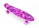 Пенні борд Penny Board HB-23 New зі світними колесами Космос Фіолетовий - зображення 1