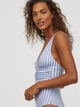 Купальник суцільний жіночий H&M 8117779bw 36 Біло-блакитний (2030000100125) - зображення 4