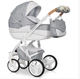 Дитяча коляска 2в1 RIKO Brano Luxe 05 Grey Fox універсальна для новонароджених і до 3-х років сіра з білим - зображення 1