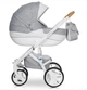 Дитяча коляска 2в1 RIKO Brano Luxe 05 Grey Fox універсальна для новонароджених і до 3-х років сіра з білим - зображення 3