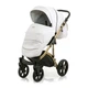 Дитяча коляска 2в1 Mioobaby ZOOM Royal Edition White/Gold універсальна для новонароджених і до 3-х років біла з золотим - зображення 4