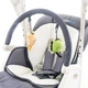 Стільчик-гойдалка mioobaby Jazz 3в1 шезлонг - заколисуючий центр Джаз - стілець для годування Grey HC818 - зображення 9