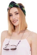 Летний тюрбан MyScarf узел one size Черный с цветами - изображение 2