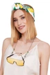 Летний тюрбан MyScarf узел one size Белый с лимонами - изображение 2