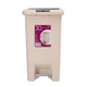 Ведро для мусора 30 л с крышкой и педалью пластиковое бежевое MVM BIN-01 30L BEIGE - изображение 1
