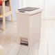 Відро для сміття з кришкою і педаллю MVM BIN-01 20L BEIGE (20 л) Бежеве - зображення 4