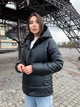 Зимняя женская куртка с капюшоном эко кожа K&ML 07 (42-48) Черный (07 - 01) - изображение 5