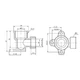 Уголок обжимной настенный SD Forte 16х1/2" ВР - изображение 2