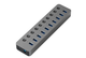 USB хаб Blueendless BS-HU101 USB 3.0 10 портів алюмінієвий з блоком живлення hub концентратор - зображення 1