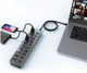 USB хаб Blueendless BS-HU101 USB 3.0 10 портів алюмінієвий з блоком живлення hub концентратор - зображення 9