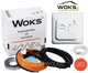 Теплый пол Woks 4,0м²-5,0м²/730Вт (40м) тонкий двухжильный нагревательный кабель под плитку 18Вт/м с механическим терморегулятором RTC 70 - изображение 1