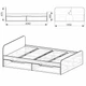 Ліжко 140х200см двоспальне + 4 ящики Компаніт Віола 140 Бук - зображення 2