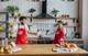 Фартух Cook YEAH з принтом Cooking Ninja (дружин) і регульованими застібками. Червоний. Подарункова упаковка. - зображення 3