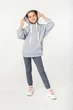 Худи для девочки OVERSIZE серое ТШФ-157 DM SASHKA 134 р. - изображение 3
