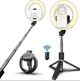 Кольцевая LED лампа для селфи Ring Light Selfie stick L07 Селфи палка Bluetooth (тренога) с подсветкой на аккумуляторе на 3 режима с пультом - изображение 5