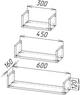 Полка DC Ruby 300/450/600 (набор) Дуб Сонома (DC122671) - изображение 2