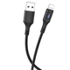 Кабель Hoco U79 Admirable smart power off charging data cable for iP Black - зображення 1