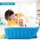 Детская надувная ванночка с подушкой и ножным насосом Intime Baby Bath Tub для купания ребенка со сливом 98X65X28 см Голубой (D-2019090675) - изображение 6