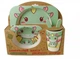 Набір дитячого бамбукового посуду ЕКО Stenson MH-2770-17 5 приладів Дракончик - зображення 1