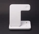 Бездротова зарядка док-станція Grand 3в1 підставка для iPhone / Apple Watch / AirPods White біла - зображення 5
