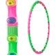 Обруч массажный хула хуп Hula Hoop MAGNETIC My Fit SP-Planeta Sport 6005 диаметр 100 см Pink-Green - изображение 2