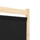 Ширма з 3 секцій Shumee 120x170x4 см тканина чорна 248183 - изображение 6