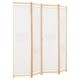Ширма з 4 секцій Shumee 160x170x4 см тканина кремова 248173 - изображение 3
