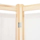 Ширма з 4 секцій Shumee 160x170x4 см тканина кремова 248173 - изображение 5