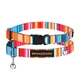 Ошейник для Кошек BronzeDog Urban West Нейлоновый с Пластиковой Пряжкой и Колокольчиком Красный 10 мм 18-28 см (49/1353) - изображение 1