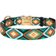 Ошейник Для Собак BronzeDog Urban Tribal с Металлической Пряжкой и Гравировкой Ромб Разноцветный 25 мм 35-53 см (42/1334) - изображение 3