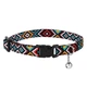 Ошейник Для Кошек BronzeDog Urban Tribal Нейлоновый с Пластиковой Пряжкой и Колокольчиком Ментоловый 10 мм 18-28 см (49/1373) - изображение 3