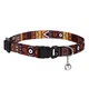 Нашийник Для Кішок BronzeDog Urban Tribal Нейлоновий з Пластикової Пряжкою і Дзвоником Коричневий 10 мм 18-28 см (49/1385) - зображення 3