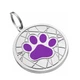 Эмалированный Адресник для Собак BronzeDog с Гравировкой Лапка на Фоне Объемной Паутинки Фиолетовый 25 мм (92139) - изображение 2